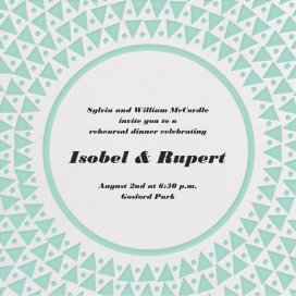 Radial Triangles - Rehearsal Dinner Invitation by Paperless Post
