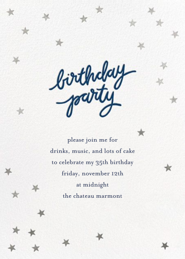 Birthday Stars - Birthday Invitation by Sugar Paper