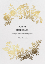 Gold Pomegranate - Business Holiday Card by Rifle Paper Co.