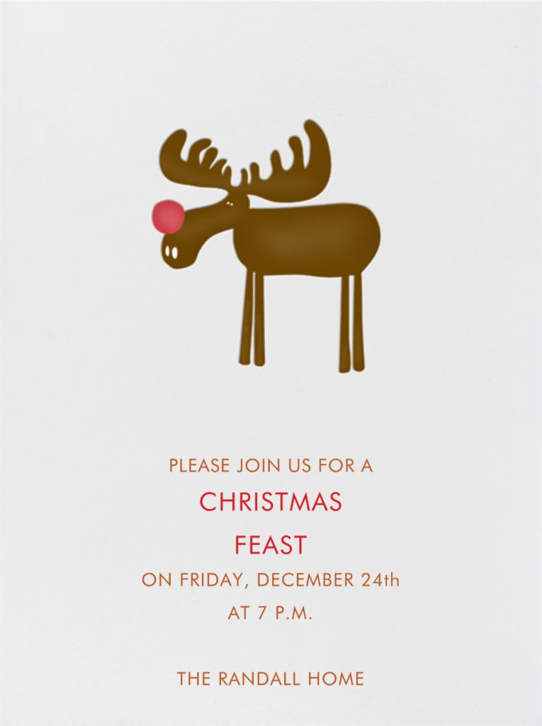 Rudolph Invitation