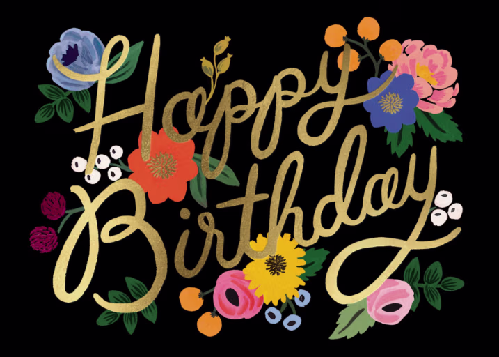Vintage Blossoms Horizontal - Birthday Card by Rifle Paper Co.