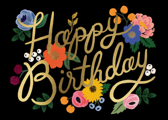 Vintage Blossoms Horizontal - Birthday Card by Rifle Paper Co.