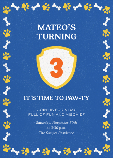 Paw Party - Invitation by Paperless Post