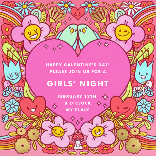 Superflat Lover (Invitation) - Valentine's Day Invitation by Hello!Lucky