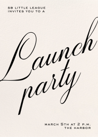 Sweeping Script - Launch Party Invitation by Paperless Post