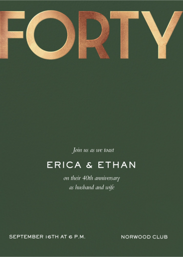 Golden Age - Anniversary Invitation by Paperless Post