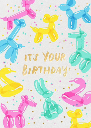 Balloon Animals - Greeting - Birthday Card by Hello!Lucky