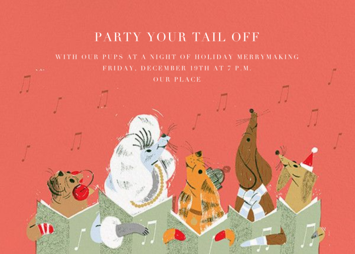 Canine Carol - Holiday Party Invitation by Paperless Post