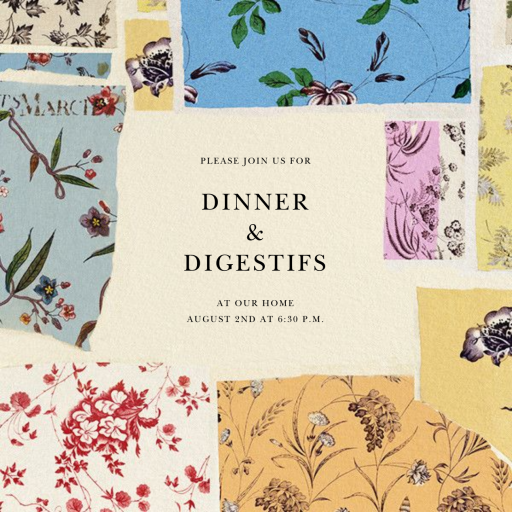 Floral Study - Dinner Party Invitation by Oscar de la Renta
