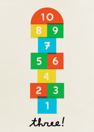 Hopscotch - First Birthday Invitation by The Indigo Bunting
