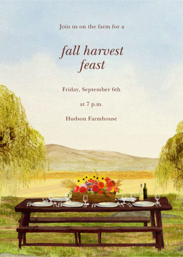 Scenic Harvest - Fall Party Invitation by Felix Doolittle
