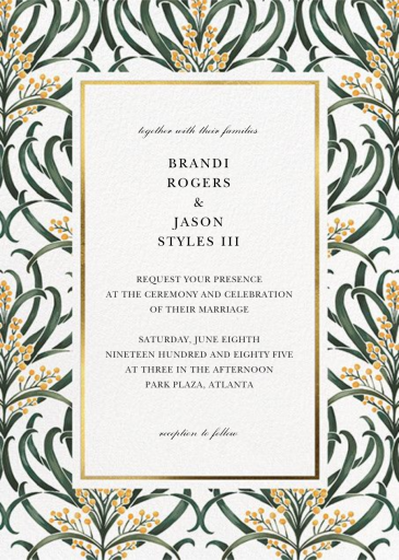 Flowering Mimosa Photo by Oscar de la Renta - Back