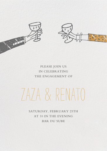 Meet Me at Midnight - Engagement Party Invitation by Mr. Boddington's Studio
