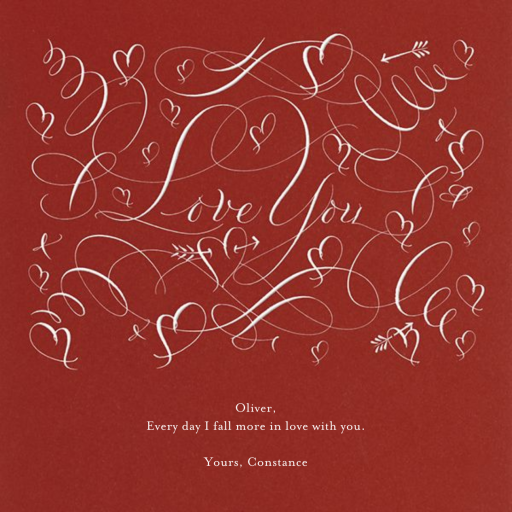 Love You - Anniversary Card by Bernard Maisner