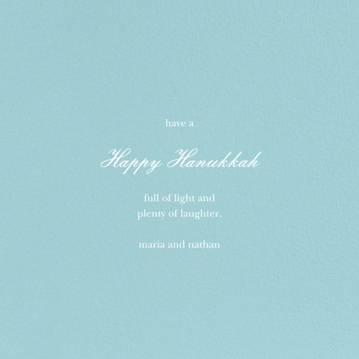 Dreidel - Photo - Hanukkah Card by kate spade new york - Back