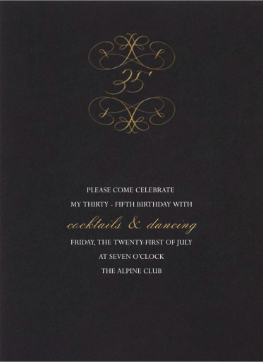 Numbers - Birthday Invitation by Bernard Maisner