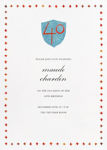 Birthday Crest - Birthday Invitation by Happy Menocal