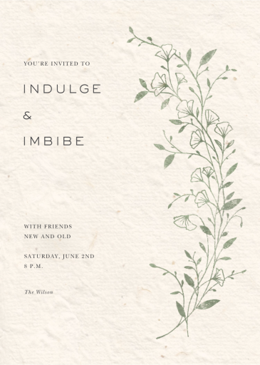 Botanical Pressed Wildflower - Party Invitation by Paperless Post