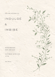 Botanical Pressed Wildflower - Dinner Party Invitation by Paperless Post
