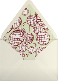 Einladungsumschlag mit rosa Discokugel-Motiv