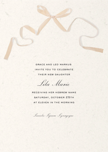 Pink Tie Affair - Bris/Baby Naming Invitation by Paperless Post