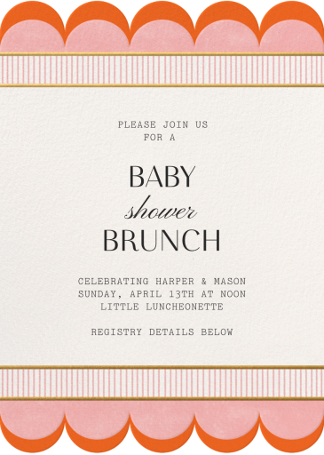 Two-Tone Scallop - Party Invitation by Paperless Post