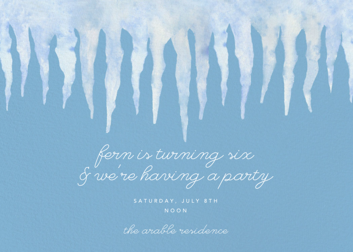 Icicle Eave by Paperless Post