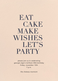 Eat Cake Make Wishes by Sugar Paper