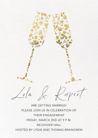 Floral Flutes - Engagement Party Invitation by Paperless Post