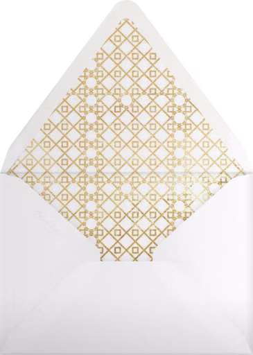 Lips and Stache (Wedding Stationery) - Jonathan Adler Envelope