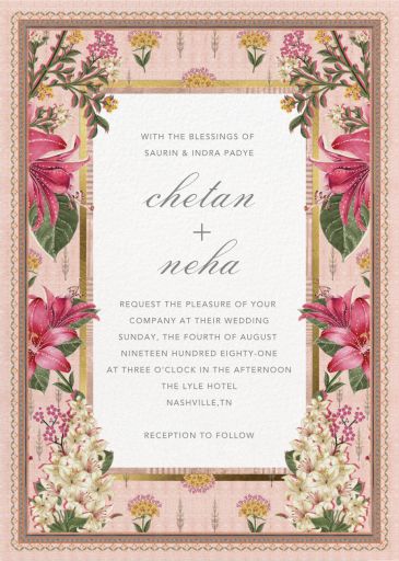 Keyuri - Indian Wedding Invitation by Anita Dongre