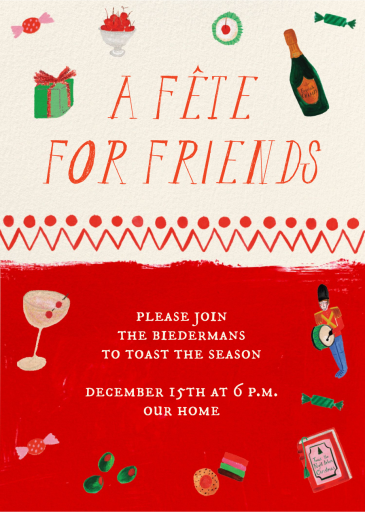 Season’s Spread - Holiday Party Invitation by Mr. Boddington's Studio