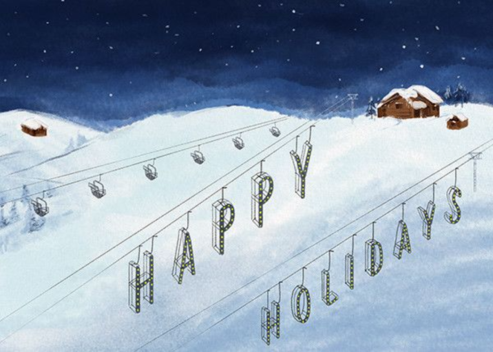 Lifted Spirits - Holiday Card by Paperless Post