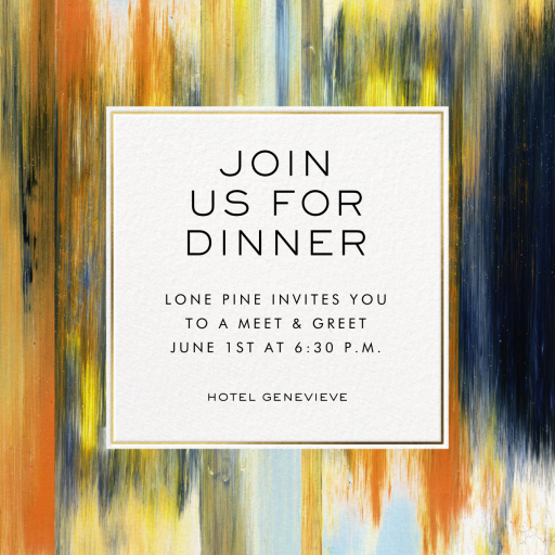 Radiant Strokes - Business Dinner Invitation by Oscar de la Renta