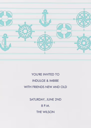 Nautical - Beach Party Invitation by Linda and Harriett