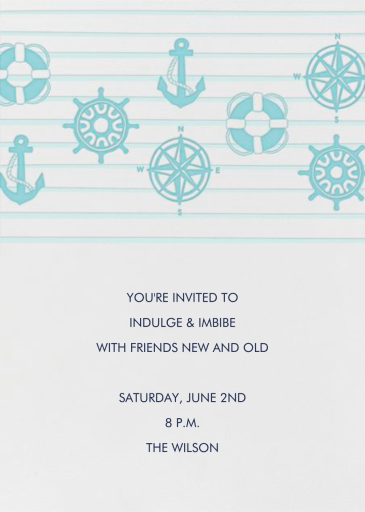 Nautical - Summer Party Invitation by Linda and Harriett