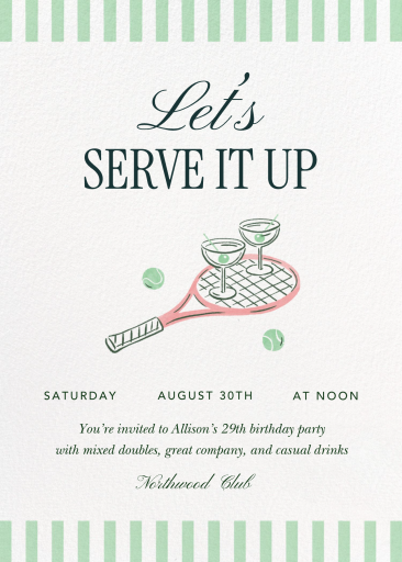 Serve It Up - Birthday Invitation by Paperless Post