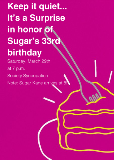 Radiant Birthday Cake - Surprise Party Invitation by Paperless Post