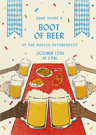 Beer Boot - Oktoberfest Invitation by Paperless Post