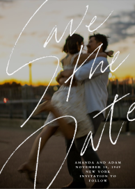Modern Script Overlay (Photo) - Save the Date by Paperless Post