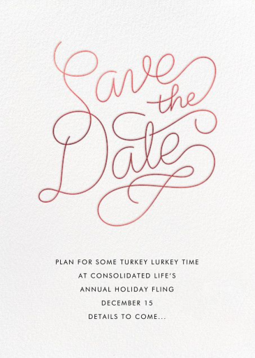 Bobbin - Holiday Save the Date by Paperless Post