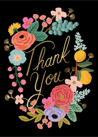 Garden Party Wreath - Thank You Card by Rifle Paper Co.