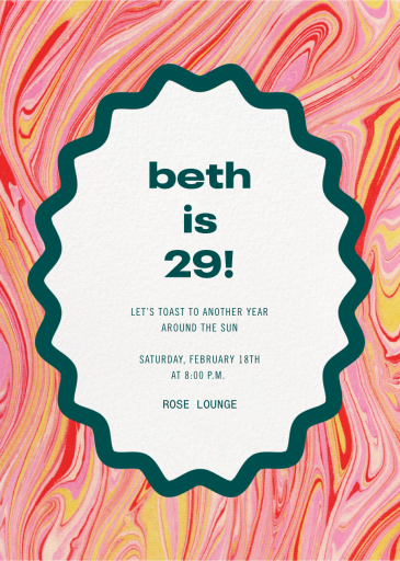 Marble Swirl - Birthday Invitation by Paperless Post