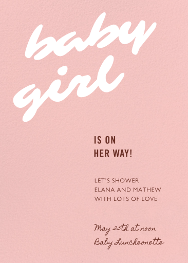 Soft Script - Baby Shower Invitation by Paperless Post