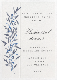 Blue Botanical Sprig Save the Date