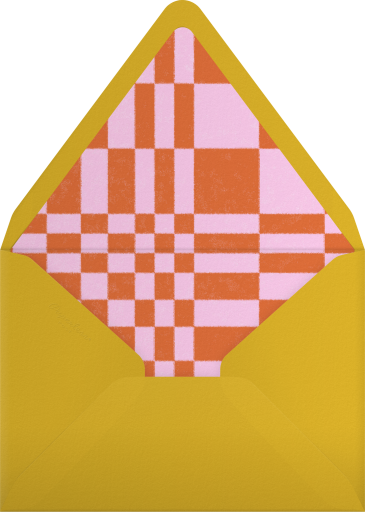 Colorful Retro New Year Card Envelope