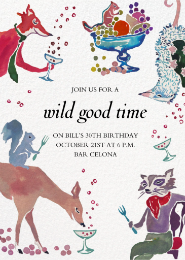 Wild Good Time - Invitation by Happy Menocal