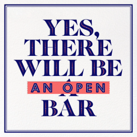 Free Drinks - Celebration Invitation by Derek Blasberg