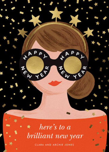 New Year Girl - New Year's Card by Rifle Paper Co.