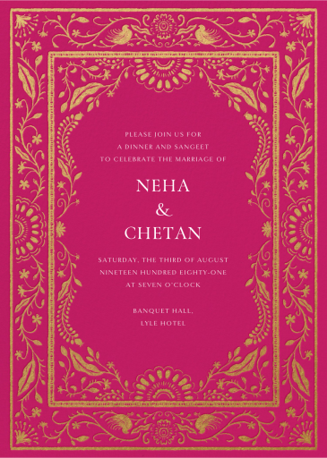 Kalamkari - Wedding Invitation by Paperless Post